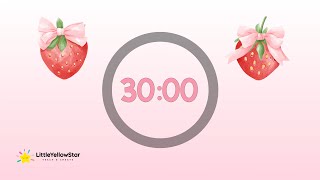 Strawberry Timer For Kids - 30 Minutes Countdown Timer For Kids With Music | Classroom Timer