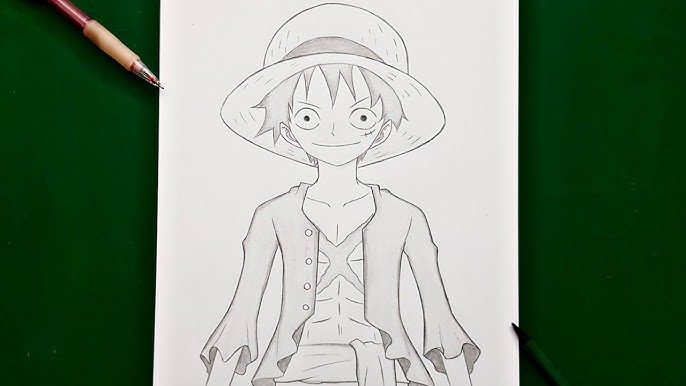 One-piece Luffy realistic drawing by Subaru_sama