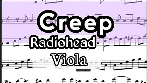 Creep Viola Sheet Music Backing Track Play Along Partitura