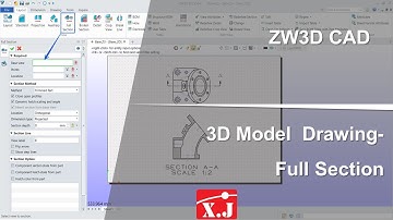 ZW3D คู่มือ สอนการใช้งาน Drawing - View - Full Section