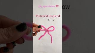 Diy pipe cleaner bow #diy #bow #shorts #ytshorts #pinterest #pinterestinspired #youtube