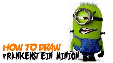 How to Draw Stuart Minion as Frankenstein Step by Step Drawing Tutorial