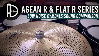 Agean R & Flat R low noise cymbals sound comparison with drum-tec Jam NG e-drums