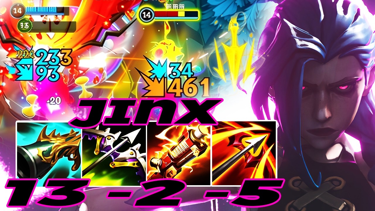 WILD RIFT JINX ADC GAMEPLAY | 13 -2 -5 MVP | JINX BUILD RUNES