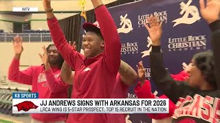 Little Rock Christian standout, five-star prospect JJ Andrews signs with Arkansas