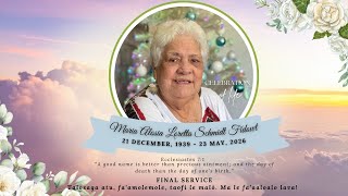 Final Resting Service of Maria Alosia Loretta Schmidt Fidow