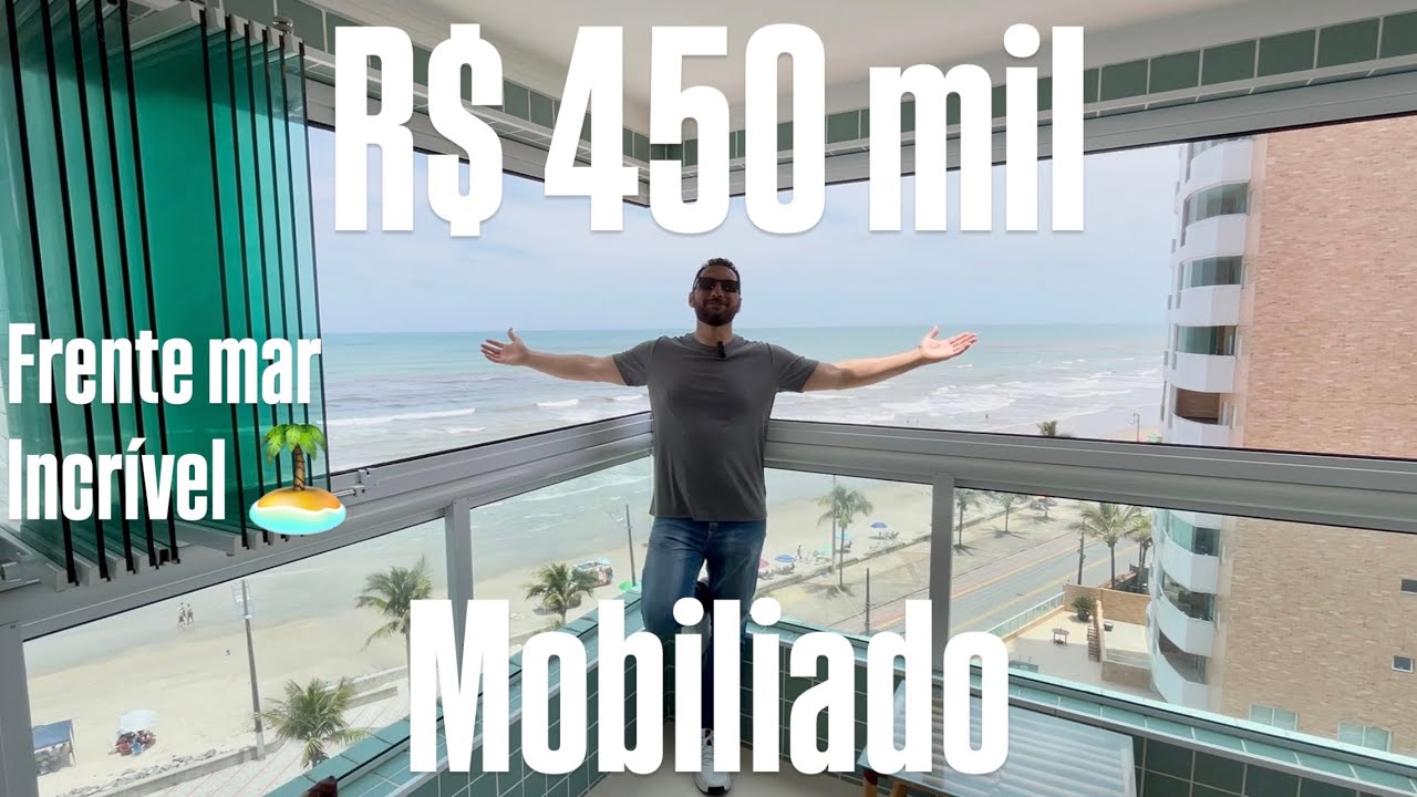 Achei um Apê Lindo e Mobiliado na Praia! Vista Mar e Lazer Completo! 🏝️ 