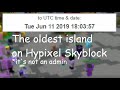 The First Profile ever made on Hypixel Skyblock