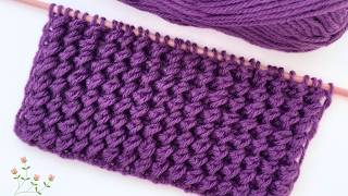 EASY KNITTING STITCH WITH JUST TWO ROWS