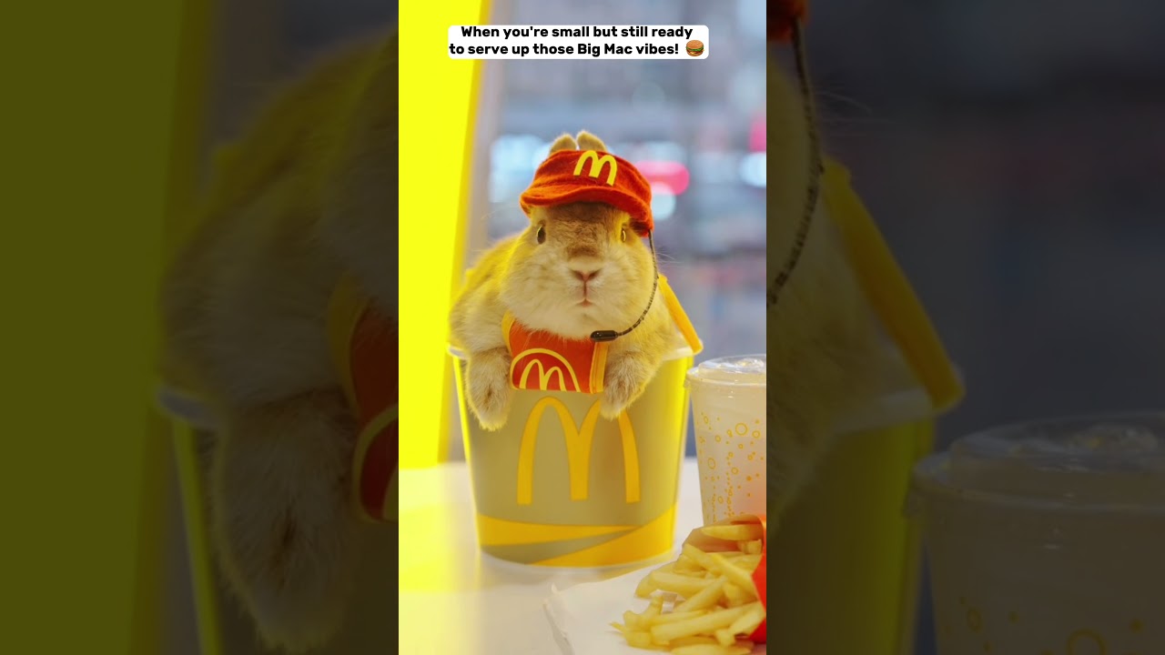 Mini McDonald's Hamster—The Cutest Fast Food Worker Ever! 🍔 