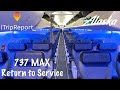 Alaska 737 MAX 9 Inaugural Flight First Class