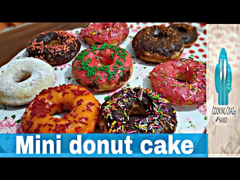 मिनी डोनट केक#डोनट्स#बेक्डडोनट्स#केकडोनट्स3कुकिंगक्रेज़विथ नाहीद