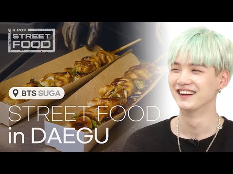 (EN/IN/RU/ES) BTS SUGA의 고향 「대구 북구」 맛집 투어! 칠성 야시장 | K-POP STREET FOOD EP.3 | 닭꼬치
