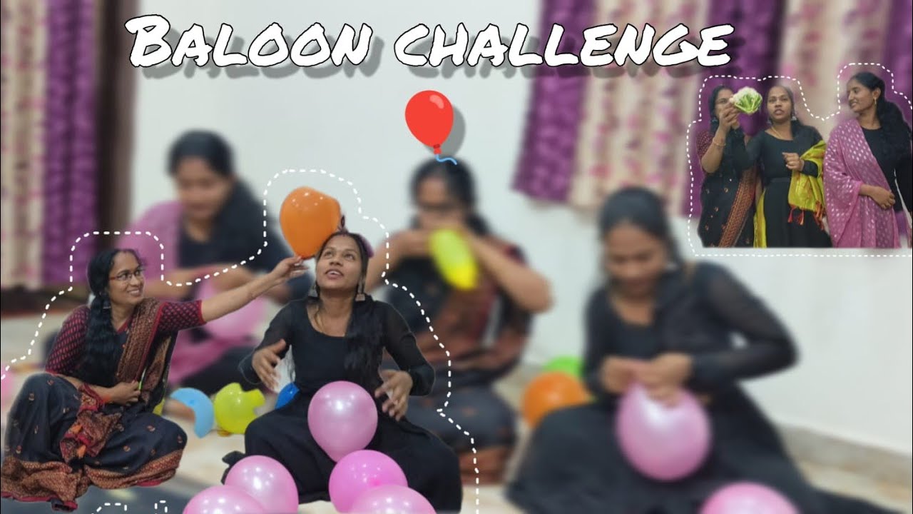 2 ఛాలెంజ్ బెలూన్ టాస్క్// Baloon tasks game video// game video Telugu ...