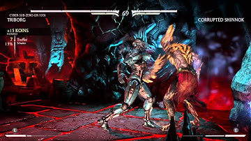 Mortal Kombat XL - Cyber Sub Zero VS. Corrupted Shinnok CPU on very hard difficulty