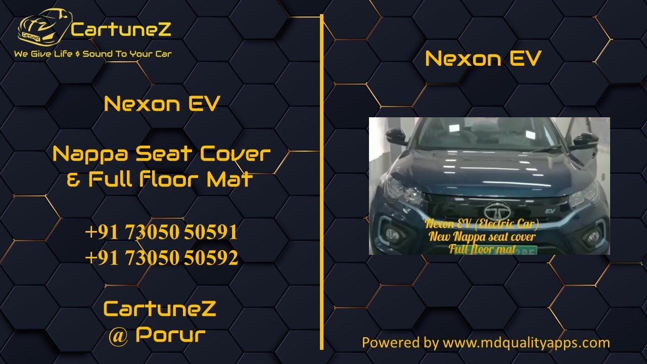 Nexon EV Seat Cover installation Car Accessories CartuneZ Chennai