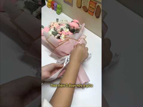 Cách gói bó hoa 7-9 chi tiết đơn giản #crochet #wrapping #flowerbouquet