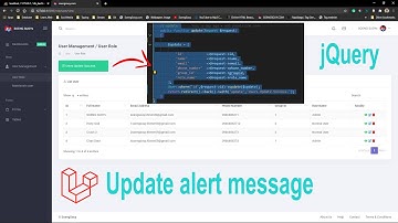 Update data alert message and hide jQuery Laravel