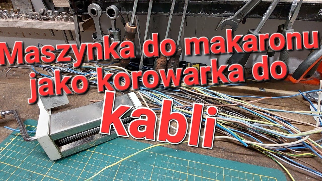 Maszynka do makaronu = korowarka do kabli Bastek #recykling #miedź  #korowarka