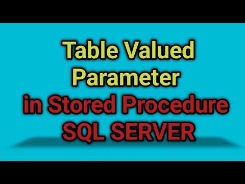 Video: Mohu předat proměnnou tabulky do uložené procedury?