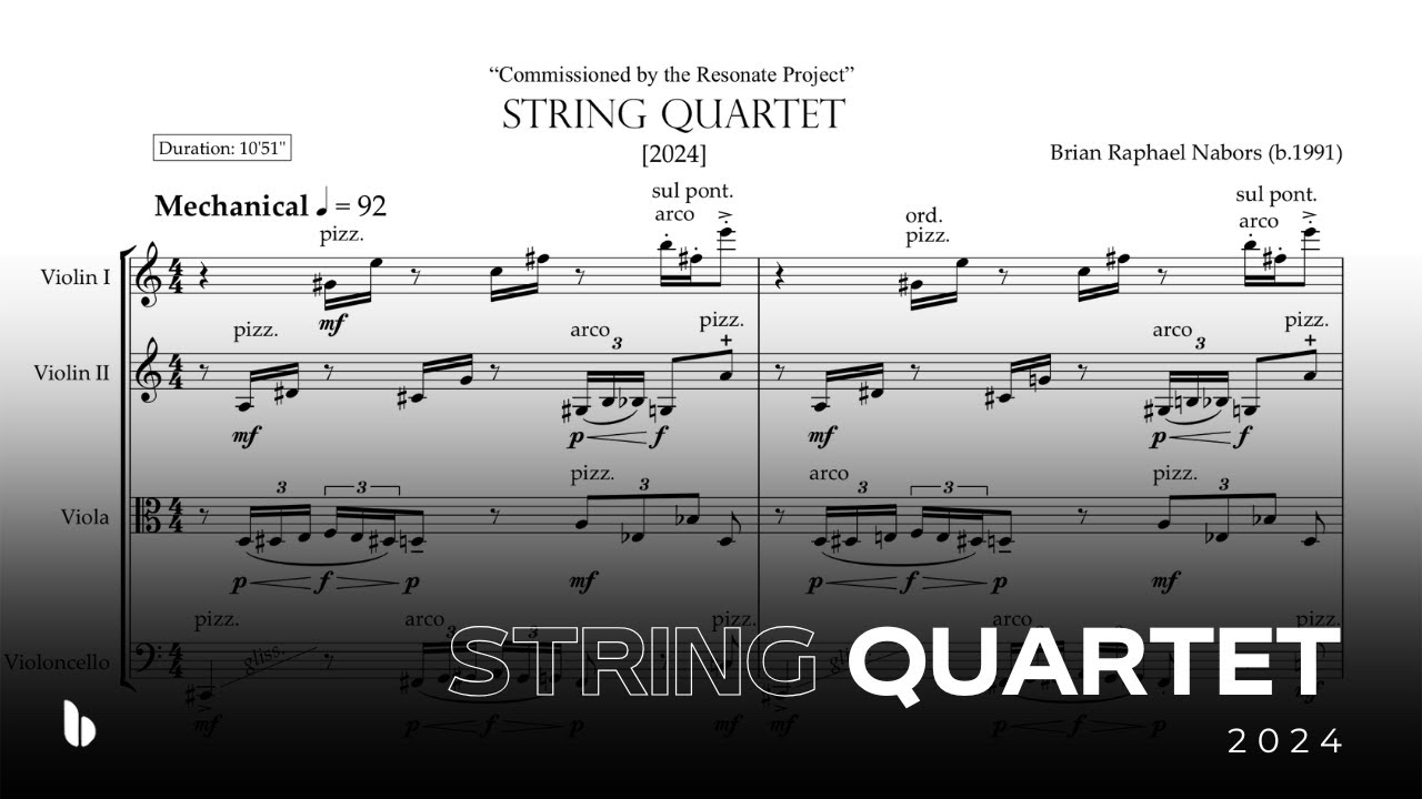 String Quartet (2024) | Brian Raphael Nabors - YouTube