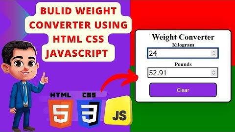 Weight converter Javascript | Html And Css  Project 🚀