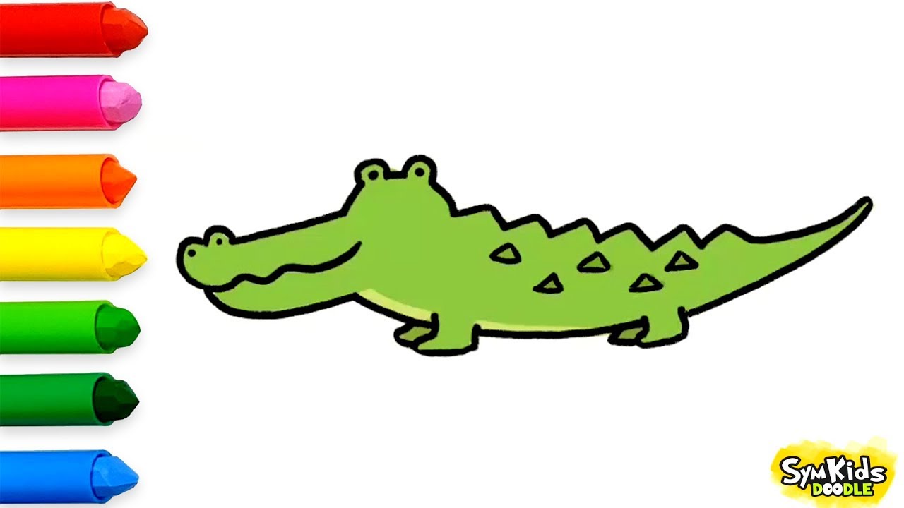 How To Draw A Crocodile Painting Drawing For Kids Symkidsdoodle Youtube
