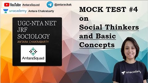 Mock Test Series #4 on Thinkers and Basic Concepts | UGC NTA-NET JRF Sociology