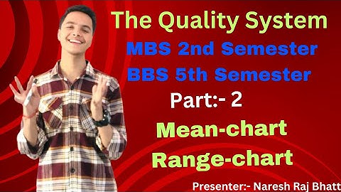 Mean chart & Range Chart ।। The Quality System।। BBS 5th Semester/MBS 2nd Semester।।Naresh Raj Bhatt