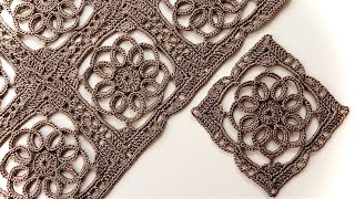 : CUTE CIRCULAR PATTERN  Crochet Shawl Blouse Table Runner Pattern