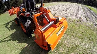 Land Pride RTA1250 Rotary Tiller on Kubota B2601