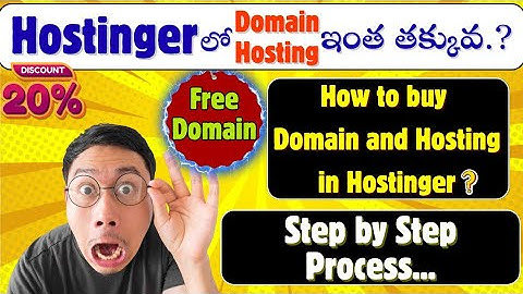 How to Buy Domain and Hosting from Hostinger Telugu | Step by Step guide | How to install WordPress