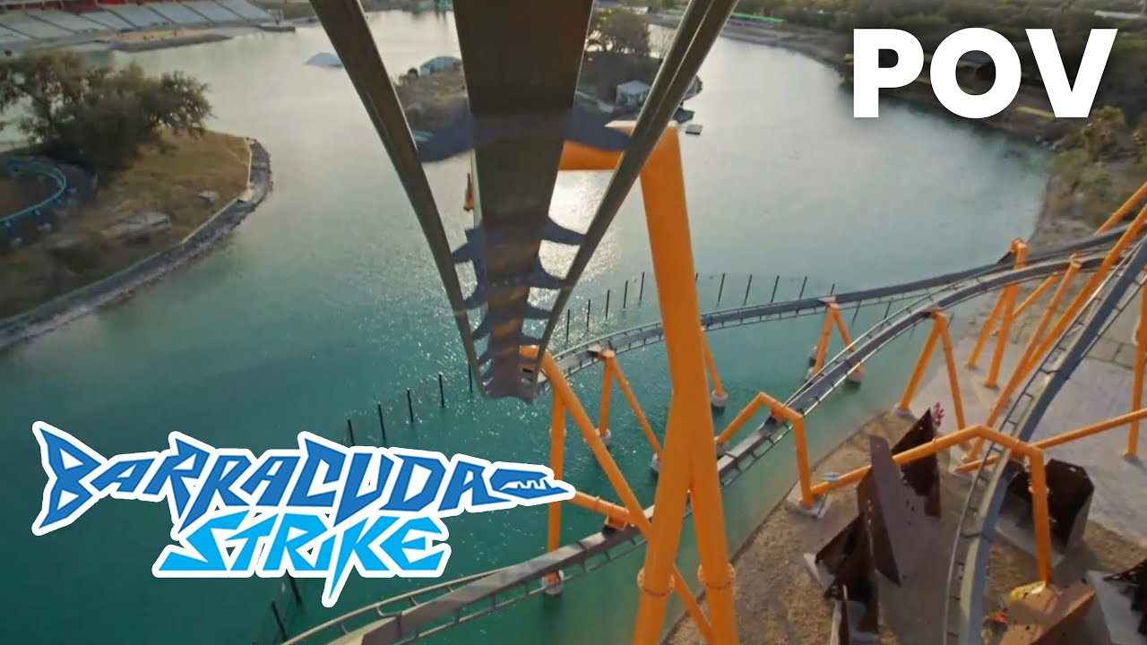 Barracuda Strike Front Row POV SeaWorld San Antonio New for 2026 B&M Family Invert