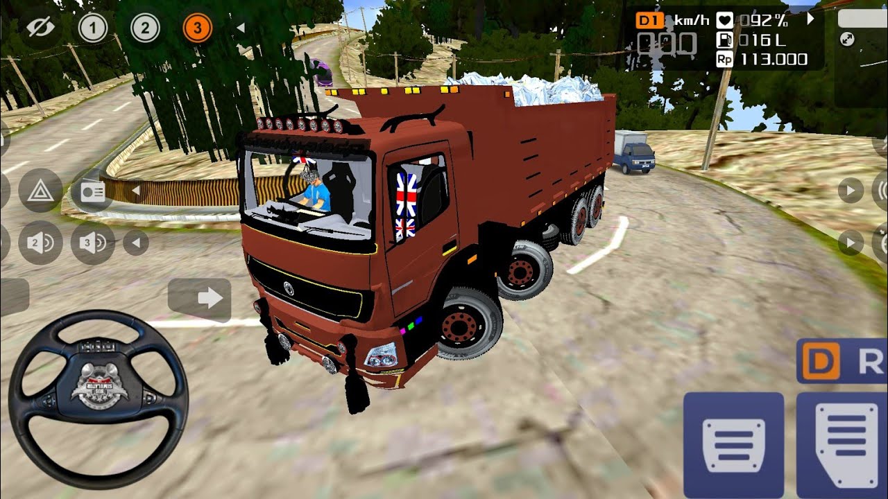 👹 Modified Big Dumper Truck Driving 😱| Snowy Off-Road Map Mods 🗾| Bus Simulator Indonesia