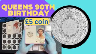 Queens 90th Birthday Five Pound Coin £5 United Kingdom | The Royal Mint