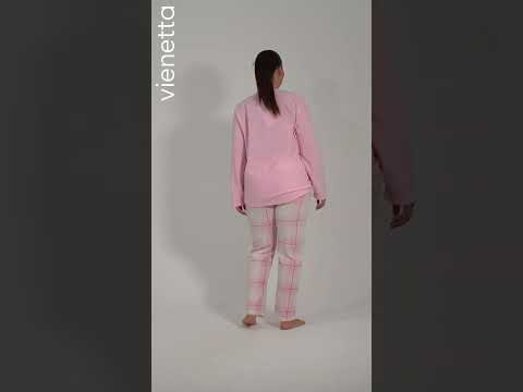 Купить Флисовая пижама большого размера VIENETTA 1619350002 в Украина в Lingerie.ua - Одяг для дому та відпочинку, Видео 1