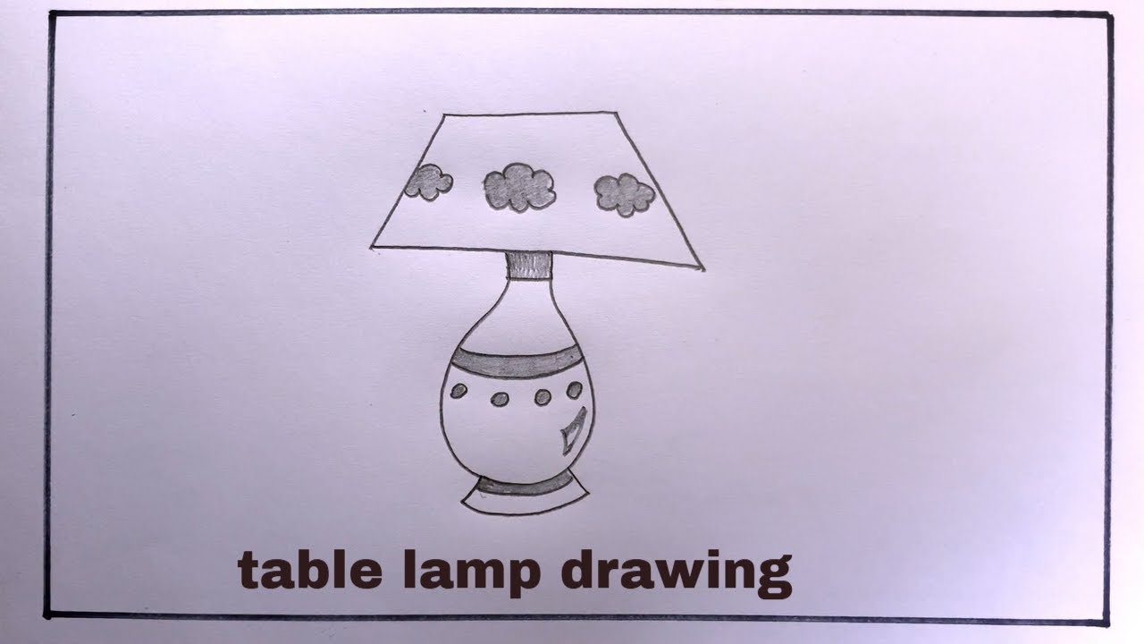 how to draw Table Lamp Easy/Table Lamp Drawing