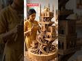 “A Whole Mosque Carved Inside a Tree… Mind-Blowing Art!”#TazSculptoria #WoodCarving #MosqueArt Short