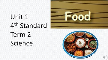 Food _Unit 1_ Standard 4 _Term 2 _Science