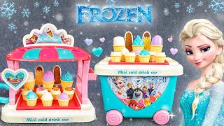 Satisfying with Unboxing Frozen Elsa Ice Cream Cart, Disney Kitchen Set Collection Review | ASMR screenshot 2