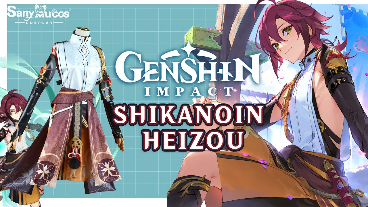 【SanyMuCos】Genshin Impact Shikanoin Heizou Cosplay Costume Plus Size Detail Show