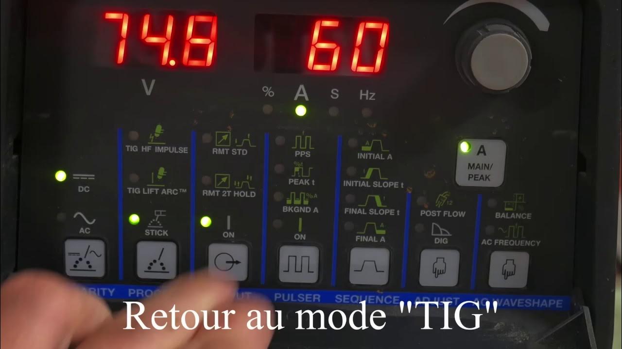 fonction arc miller dynasty 200 DX YouTube