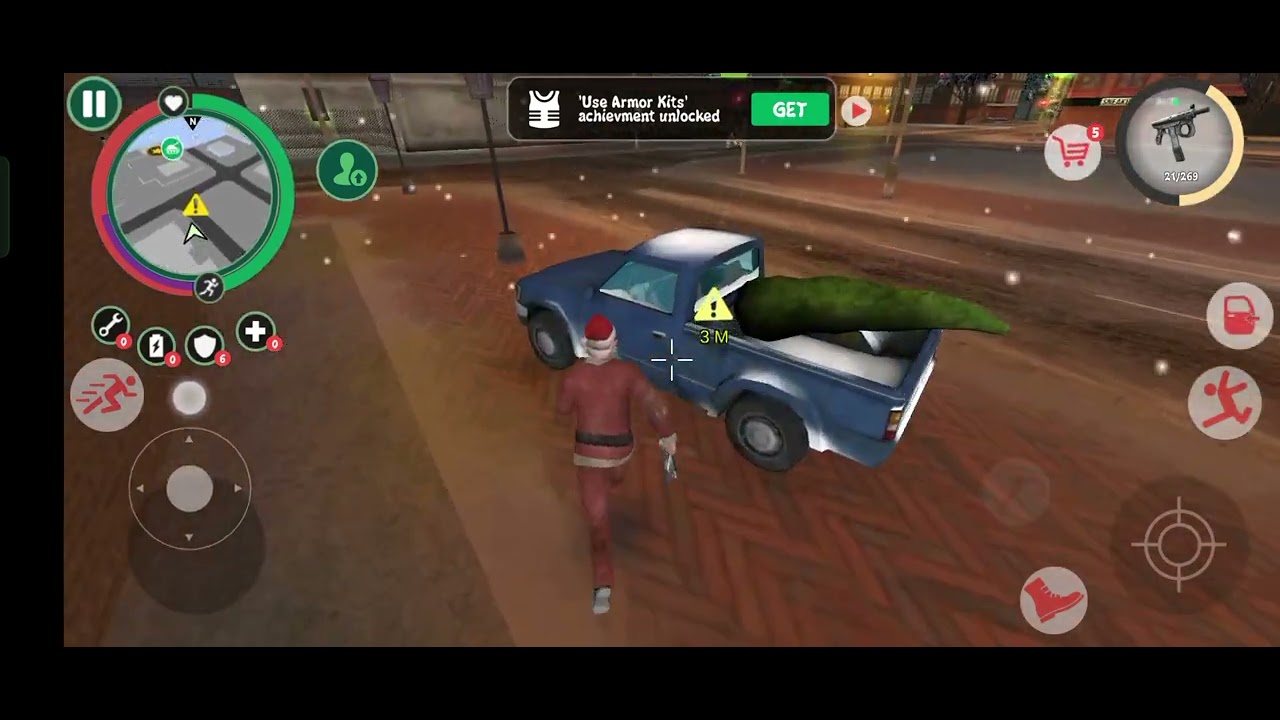 Выполняю разные миссии в игре "crime santa"