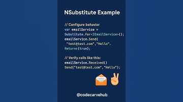 👉 Setup vs NSubstitute in Unit Testing | C# .NET Testing ⚡#setup #xunit #nsubstitute #codecarvehub