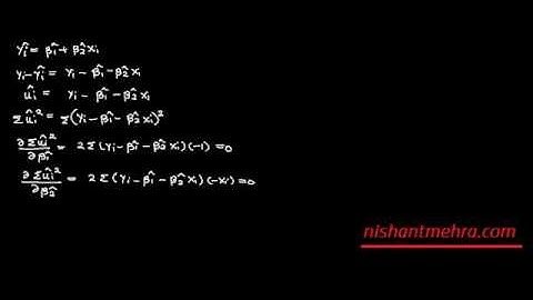 [IES/IAS Economics Mains] [ONLY IES] Derivation of normal equations in simple linear model