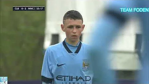 14 Years Old Phil Foden Magic in Man City vs Club ...