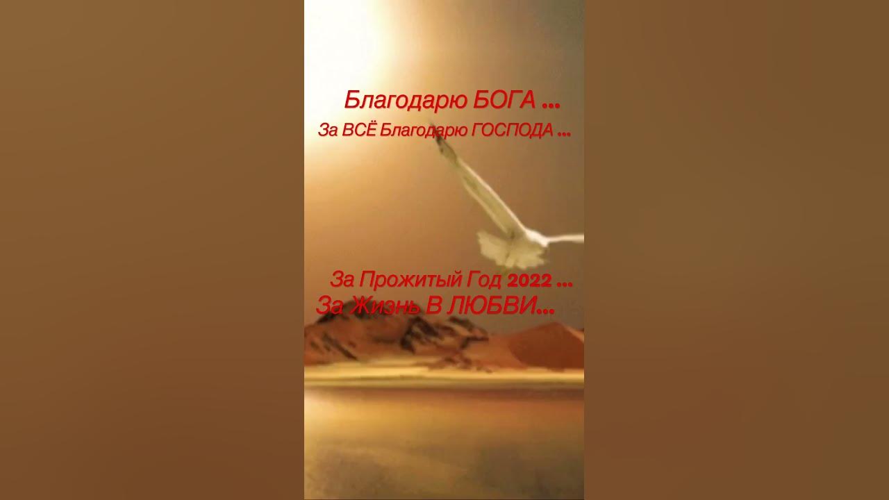 Благодарю БОГА За Прожитый Год … - YouTube