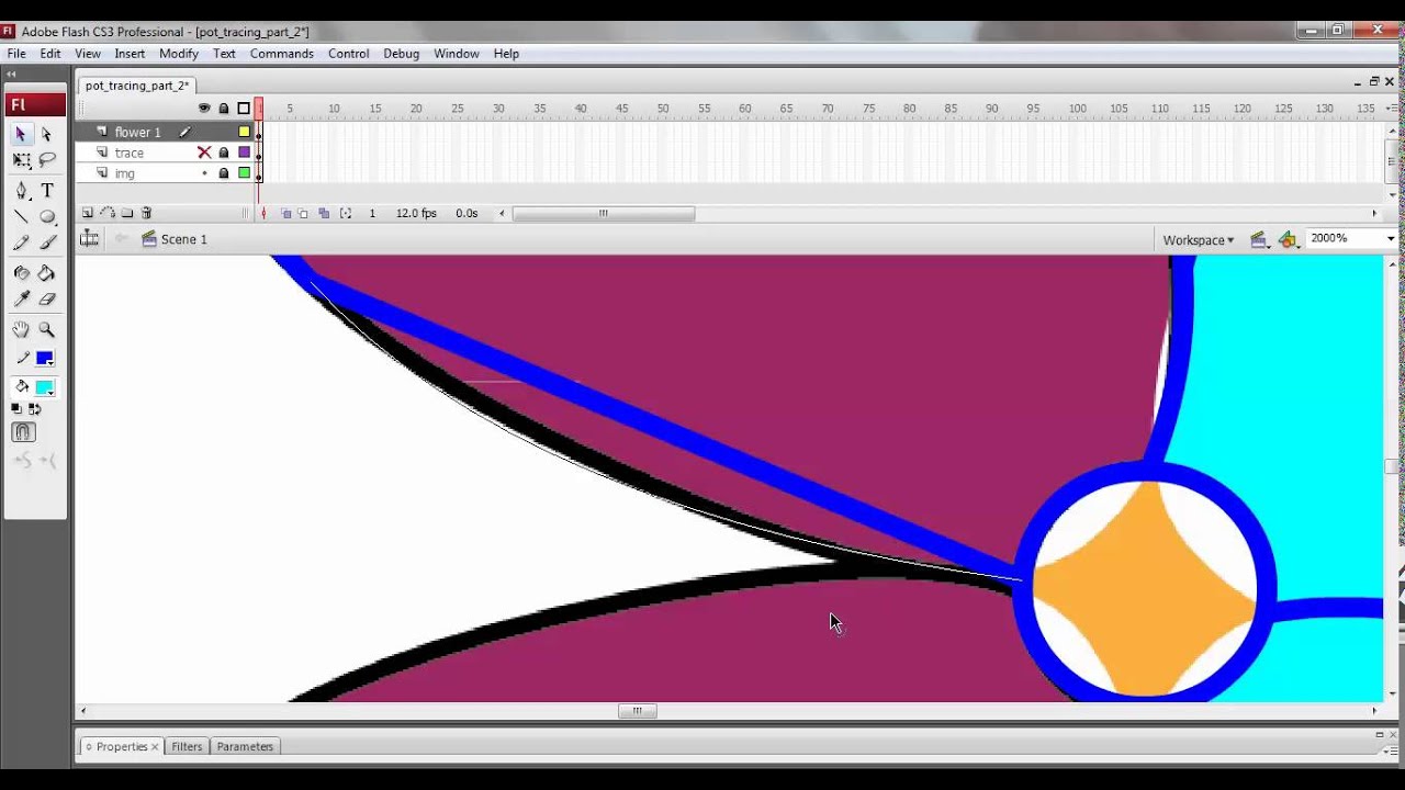 Flower With Pot Animation In Adobe Flash CS3 Tamil Part-2 - YouTube