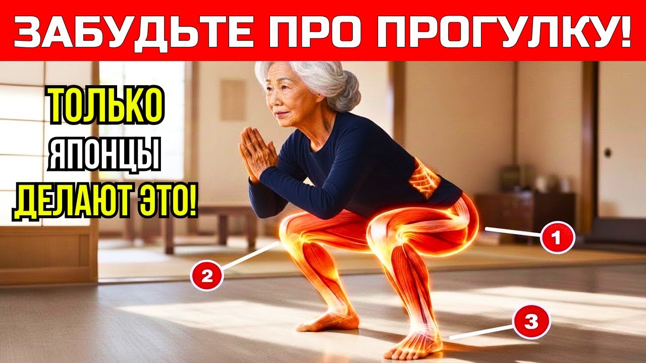6 УПРАЖНЕНИЙ КОТОРЫЕ ЯПОНЦЫ ИСПОЛЬЗУЮТ ЧТОБЫ БЫСТРО УКРЕПИТЬ НОГИ ПОСЛЕ 60 ЛЕТ!