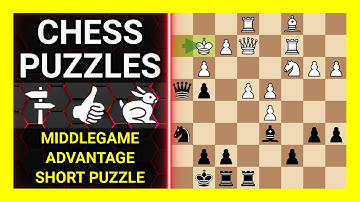 Chess Puzzles to Practice. Themes: Middlegame, Advantage, Short puzzle. Learn Chess